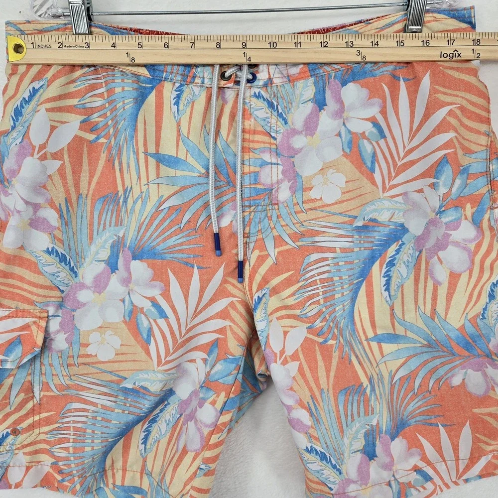 Tommy Bahama Swim Trunks Mens XL Board Shorts Floral Recycled Polyester Swimwear